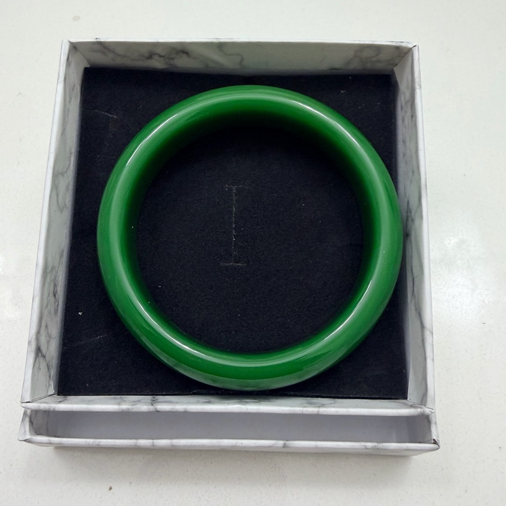 Green Jade Bangle Bracelet